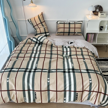 2024新款13070跑量款全棉四件套--北欧系列 英伦格纹