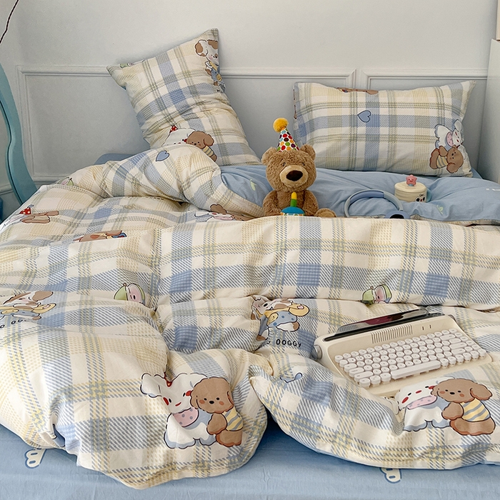 91家纺网 家纺一手货源 找家纺 2024新款13070跑量款全棉四件套--卡通系列 幼稚园伙伴