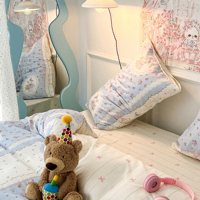 91家纺网 家纺一手货源 找家纺 （总）2024新款13070跑量款全棉四件套--洛丽塔系列