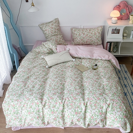 91家纺网 家纺一手货源 找家纺 （总）2024新款13070跑量款全棉四件套--花卉系列
