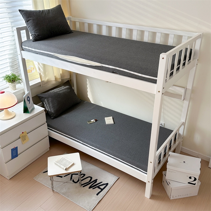 91家纺网 家纺一手货源 找家纺 北欧良品 2024新款学生季A类全棉水洗棉单品床套床垫套 深灰