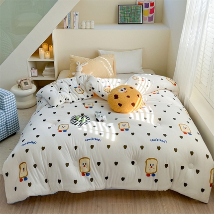 91家纺网 家纺一手货源 找家纺 暖生活 2024新款婴儿级牛奶针织棉大豆四季被冬被春秋被被子被芯 吐司面包