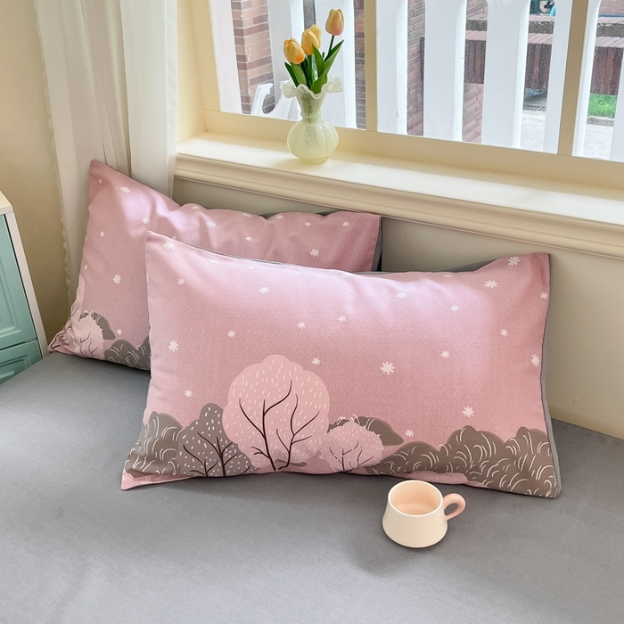 91家纺网 家纺一手货源 找家纺 莱米家纺 2024新款全棉加厚磨毛印花四件套 梦幻森林