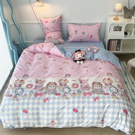 2024新款13070跑量款全棉四件套--卡通系列 甜心派对