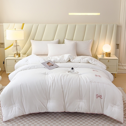 （总）心悦家纺 2024新款全棉轻舞芭蕾绣花大豆被夏被春秋被冬被