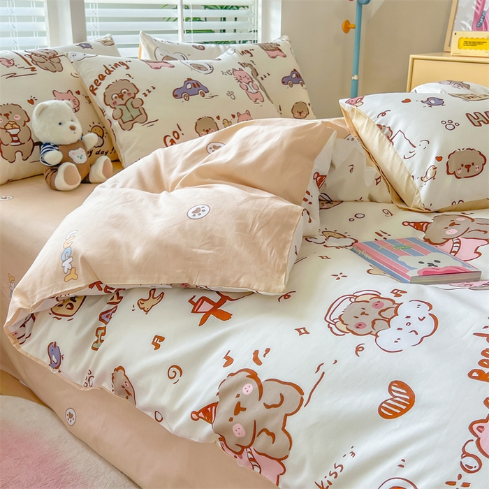 91家纺网 家纺一手货源 找家纺 红馆 2025年全棉12868印花系列四件套完美假日