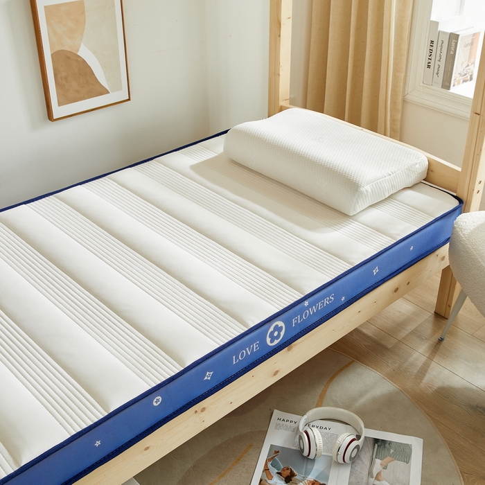 91家纺网 家纺一手货源 找家纺 卡派 2024新款单人床乳胶记忆棉立体加厚加高床垫 （时尚简约系列） 简约条-白兰