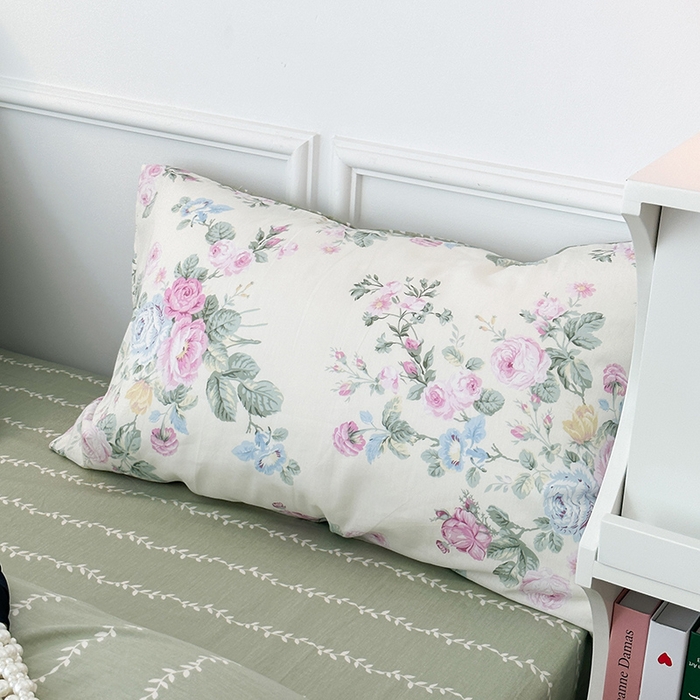 91家纺网 家纺一手货源 找家纺 2024新款13070跑量款全棉四件套--花卉系列 栀夏海棠