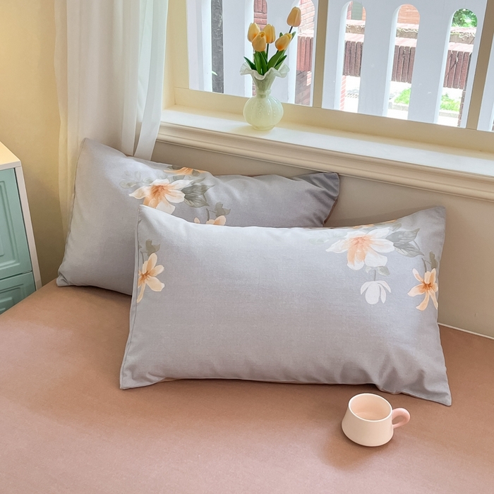 91家纺网 家纺一手货源 找家纺 莱米家纺 2024新款全棉加厚磨毛印花四件套 茉彩