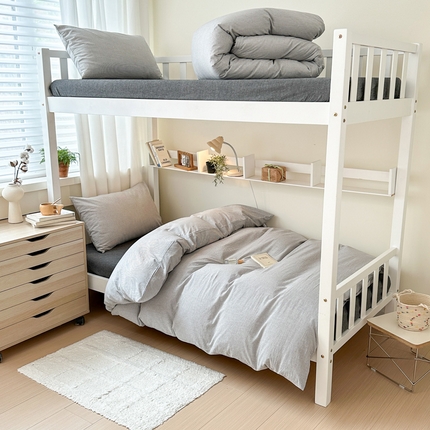 91家纺网 家纺一手货源 找家纺 （总）2024新款纯棉全棉A类色织水洗棉学生宿舍三件套四件套上下铺学生床套床垫套保护套