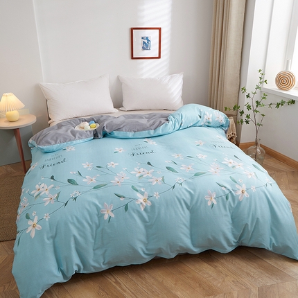 91家纺网 家纺一手货源 找家纺 钰伶 新款13372斜纹全棉印花纯棉单被套（预留6厘米缩水尺寸）