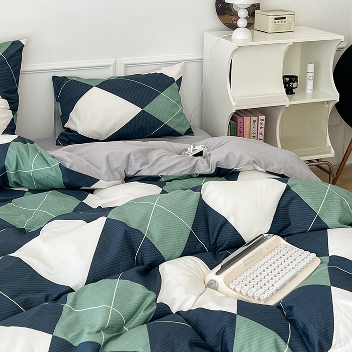 91家纺网 家纺一手货源 找家纺 2024新款13070跑量款全棉四件套--北欧系列 伯利克格