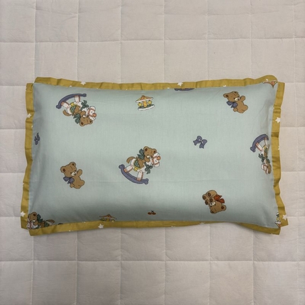 良佐生活 2024新款A类133x72铂金全棉枕套枕头枕芯七彩童年系列 枕套+枕芯 旋转木马