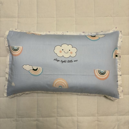 良佐生活 2024新款A类133x72铂金全棉枕套枕头枕芯七彩童年系列 枕套+枕芯 彩云之巅