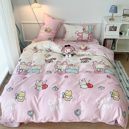 2024新款13070跑量款全棉四件套--卡通系列 蛋糕樱桃兔