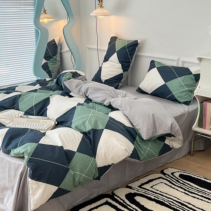 91家纺网 家纺一手货源 找家纺 2024新款13070跑量款全棉四件套--北欧系列 伯利克格