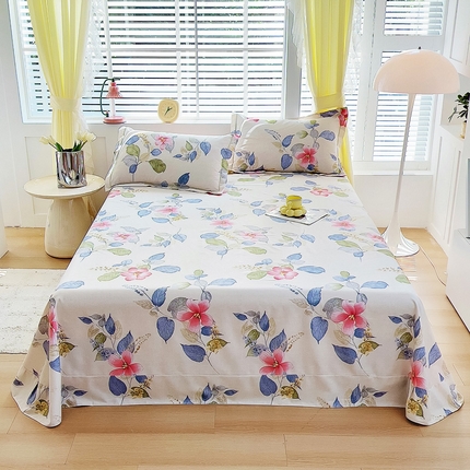 91家纺网 家纺一手货源 找家纺 （总1）安逸家纺 新款全棉床单加厚生态磨毛学生单床单纯棉床单