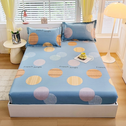 91家纺网 家纺一手货源 找家纺 （总1）安逸家纺 新款全棉床笠加厚生态磨毛床罩学生床笠纯棉单床笠