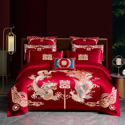 用心 2024新款双面长绒棉婚庆四件套 福瑞呈祥（新）
