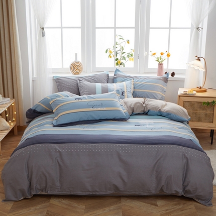 91家纺网 家纺一手货源 找家纺 钰伶 新款13372斜纹全棉印花纯棉单被套（预留6厘米缩水尺寸）