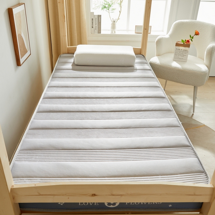 91家纺网 家纺一手货源 找家纺 卡派 2024新款单人床乳胶记忆棉立体加厚加高床垫 （时尚简约系列） 简约条-灰