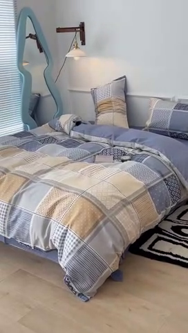 91家纺网 家纺一手货源 找家纺 2024新款13070跑量款全棉四件套--北欧系列 布拉德里