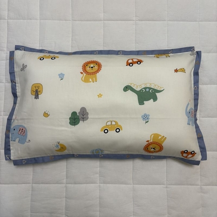 良佐生活 2024新款A类133x72铂金全棉枕套枕头枕芯七彩童年系列 枕套+枕芯 好利友