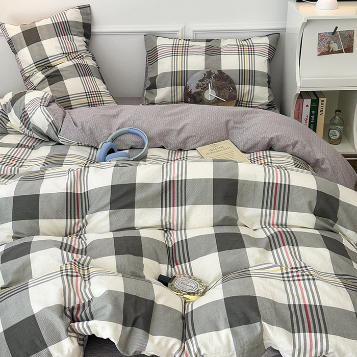 91家纺网 家纺一手货源 找家纺 2024新款13070跑量款全棉四件套--北欧系列 莫里斯格纹