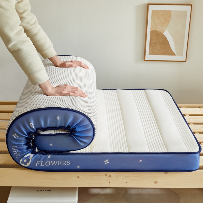 91家纺网 家纺一手货源 找家纺 卡派 2024新款单人床乳胶记忆棉立体加厚加高床垫 （时尚简约系列） 简约条-白兰