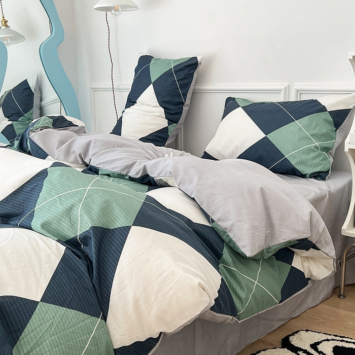 91家纺网 家纺一手货源 找家纺 2024新款13070跑量款全棉四件套--北欧系列 伯利克格