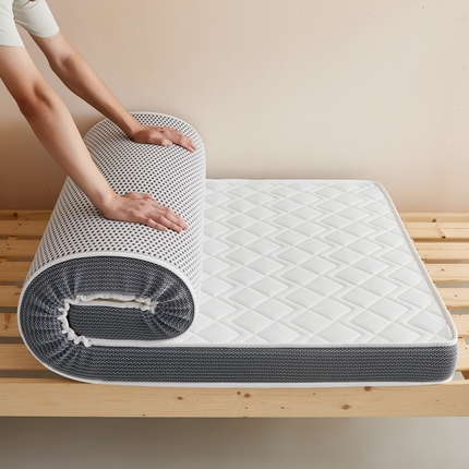 91家纺网 家纺一手货源 找家纺 喜她床垫 喜她床垫 2025新款牛奶丝乳胶记忆棉海绵床垫-学生款 菱格白（6cm）