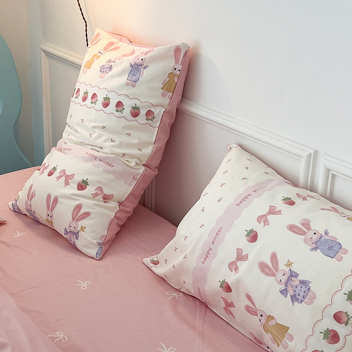 91家纺网 家纺一手货源 找家纺 2024新款13070跑量款全棉四件套--洛丽塔系列 魔法仙女兔