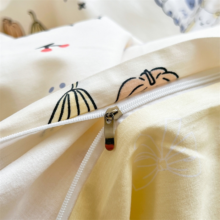 91家纺网 家纺一手货源 找家纺 红馆 2025年全棉12868印花系列四件套南瓜小猫