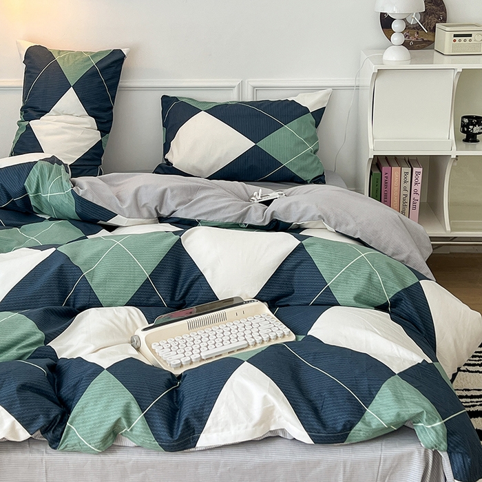 91家纺网 家纺一手货源 找家纺 2024新款13070跑量款全棉四件套--北欧系列 伯利克格