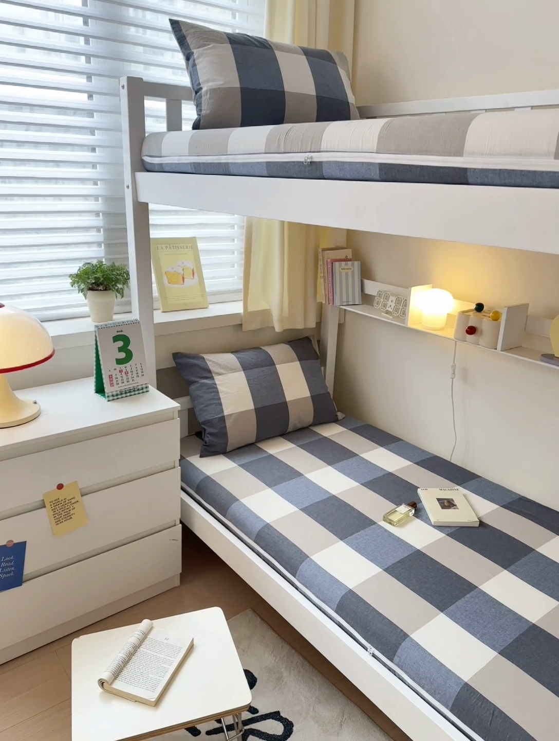 91家纺网 家纺一手货源 找家纺 北欧良品 2024新款学生季A类全棉水洗棉单品床套床垫套 蓝白大格