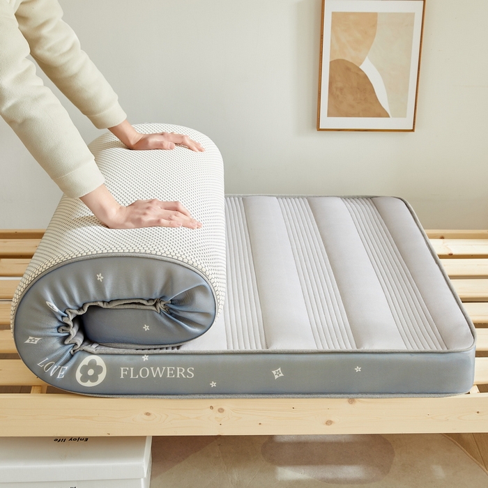 91家纺网 家纺一手货源 找家纺 卡派 2024新款单人床乳胶记忆棉立体加厚加高床垫 （时尚简约系列） 简约条-灰