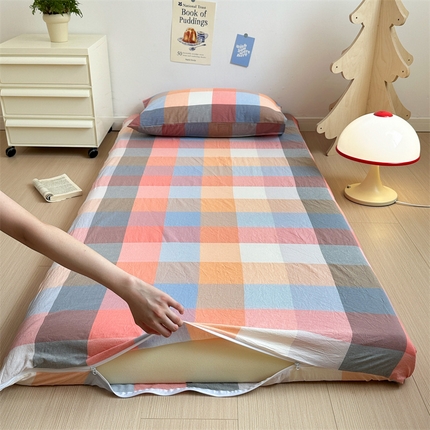 91家纺网 家纺一手货源 找家纺 （总）北欧良品 学生A类全棉床套水洗棉单品学生床套床垫套