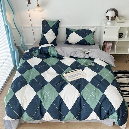 91家纺网 家纺一手货源 找家纺 2024新款13070跑量款全棉四件套--北欧系列 伯利克格