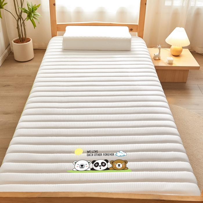 91家纺网 家纺一手货源 找家纺 卡派 2024新款泡泡棉抗压纤维棉-学生床垫 三熊—白