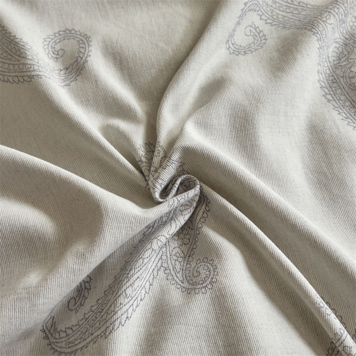 91家纺网 家纺一手货源 找家纺 慕色家纺 2024新款A类全棉色织提花四件套系列 佩斯利-宾利蓝