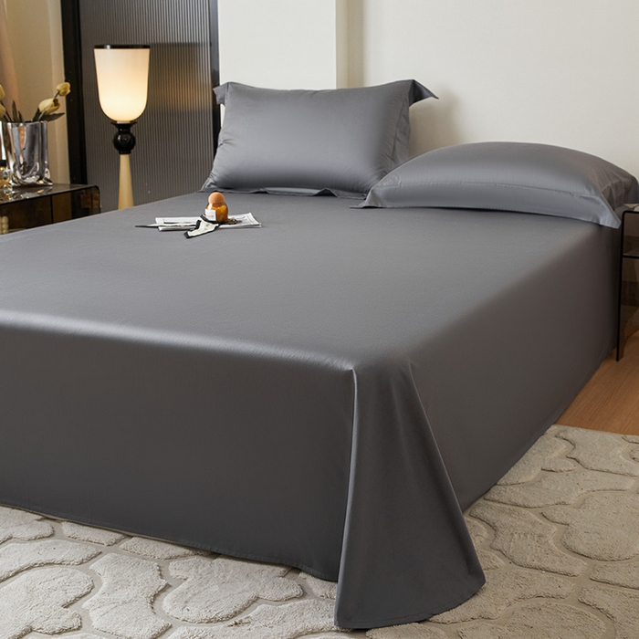 91家纺网 家纺一手货源 找家纺 瑞驰家纺 2024新款全棉长绒棉单品床单春华系列 高级灰