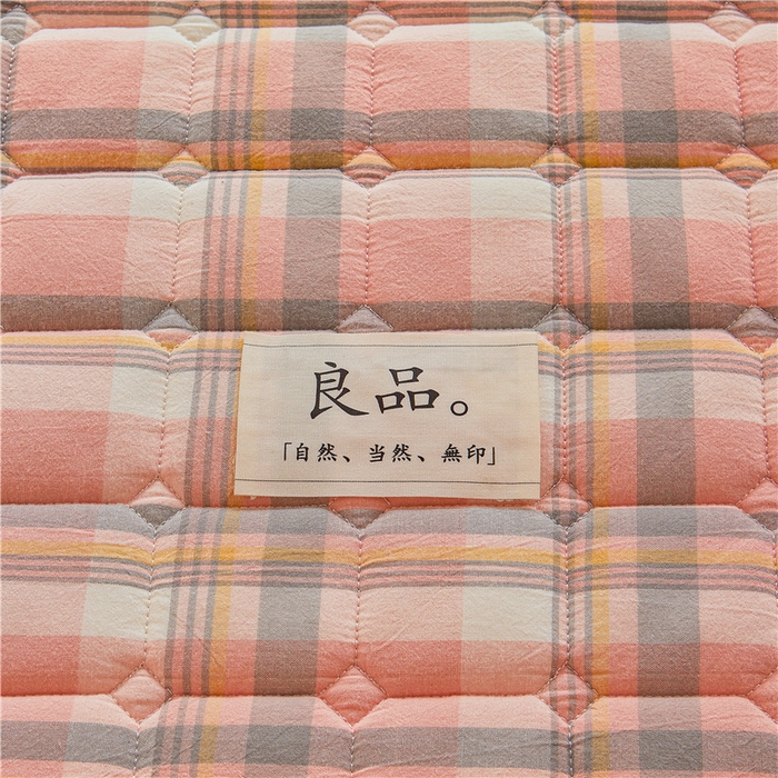 91家纺网 家纺一手货源 找家纺 喜居 2024新款棉花床垫无印风床褥子薄款床垫子 晨曦粉