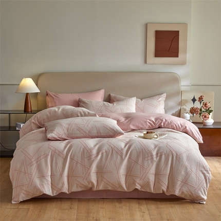 91家纺网 家纺一手货源 找家纺 （总）慕色家纺 2024新款A类全棉色织提花四件套系列