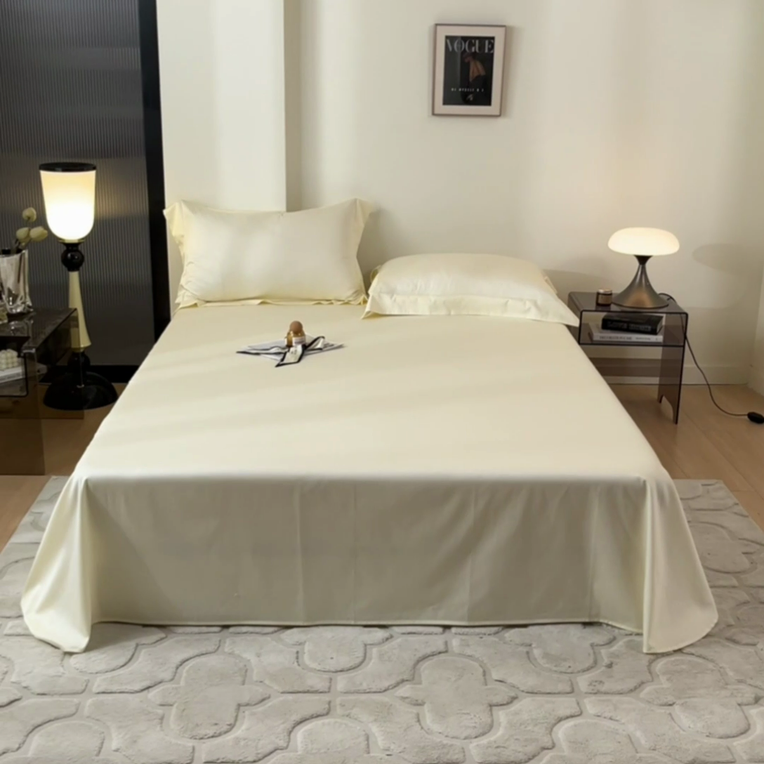 91家纺网 家纺一手货源 找家纺 瑞驰家纺 2024新款全棉长绒棉单品床单春华系列 贵族白