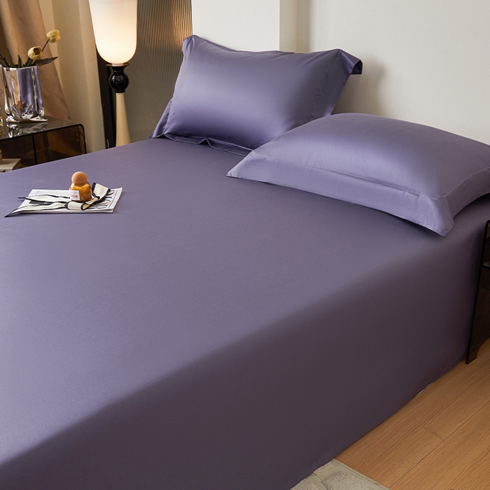 91家纺网 家纺一手货源 找家纺 瑞驰家纺 2024新款全棉长绒棉单品床单春华系列 风铃紫