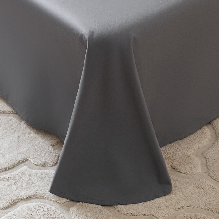 91家纺网 家纺一手货源 找家纺 瑞驰家纺 2024新款全棉长绒棉单品床单春华系列 高级灰