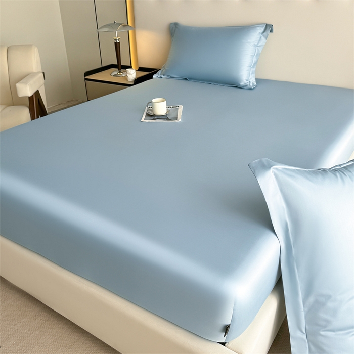 91家纺网 家纺一手货源 找家纺 慕色家纺 2024新款纯色13376全棉床笠系列 全棉床笠-海青