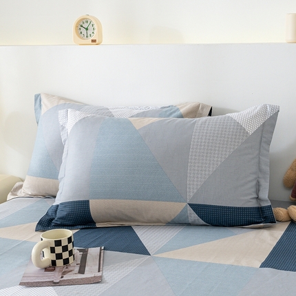 丽美人家纺 2024新款全棉印花单枕套枕芯 多彩三角