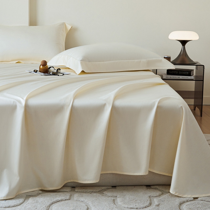 91家纺网 家纺一手货源 找家纺 瑞驰家纺 2024新款全棉长绒棉单品床单春华系列 贵族白