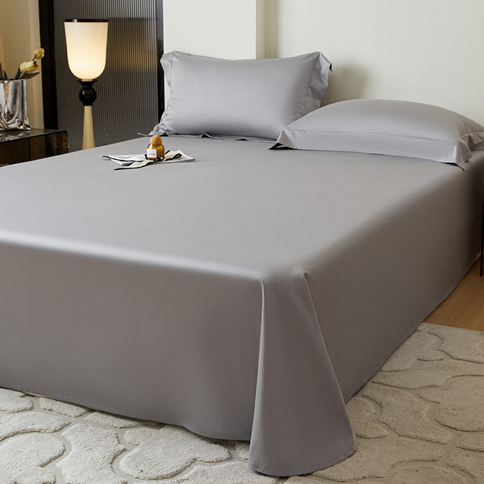 91家纺网 家纺一手货源 找家纺 瑞驰家纺 2024新款全棉长绒棉单品床单春华系列 礼遇灰